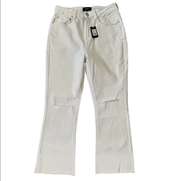 ❤️❤️❤️Class Cavalli Slightly Wide Leg cropped flare white jeans size 29 US❤️❤️❤️ - Picture 3 of 11